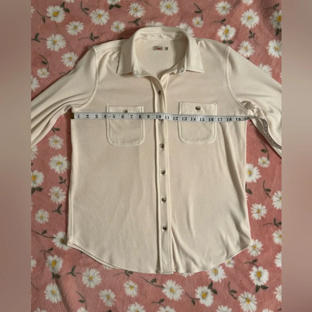 Faherty Legend Sweater Button Down Shirt in Oatmeal Size S - Picture 3 of 11